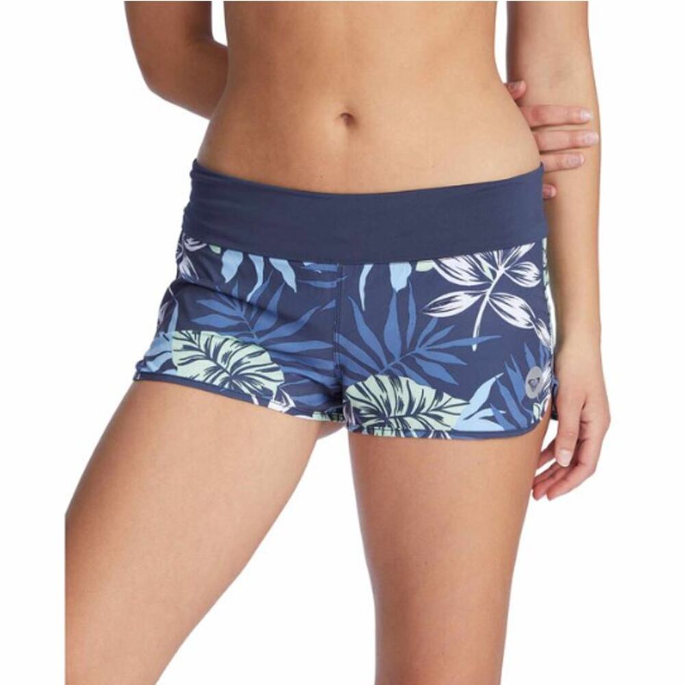 Roxy Women Indigo Seaside Tropics Endless Summer Printed Board Shorts Size XL